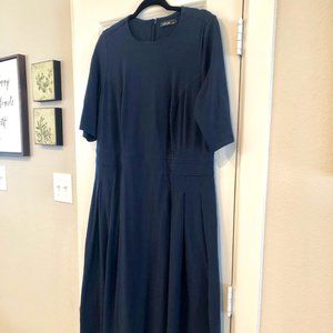 Navy eShakti Cotton Dress